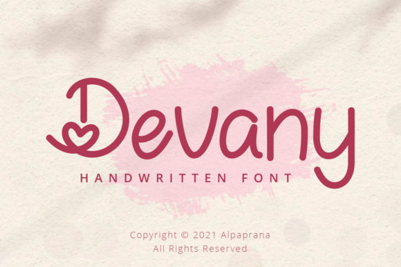 Devany: A Handwritten Font for Creative Publishing