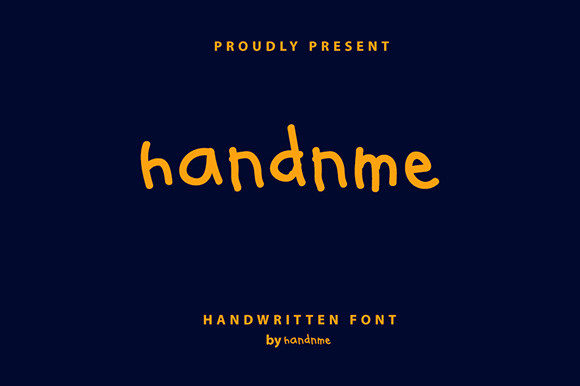 HandnMe: A Handwritten Font for Editorial Design
