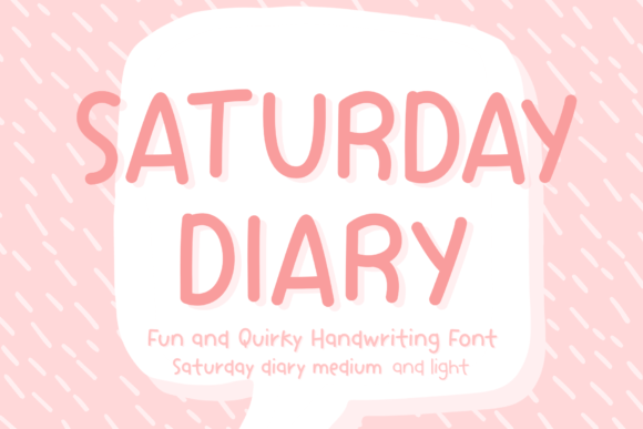 Saturday Diary Font Review